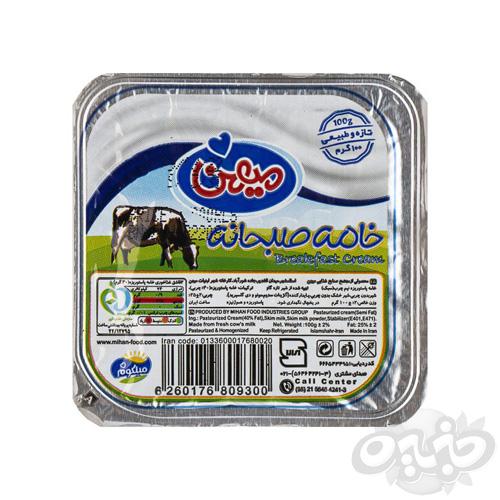 میهن خامه ساده 100 گرمی فراپاستوریزه
