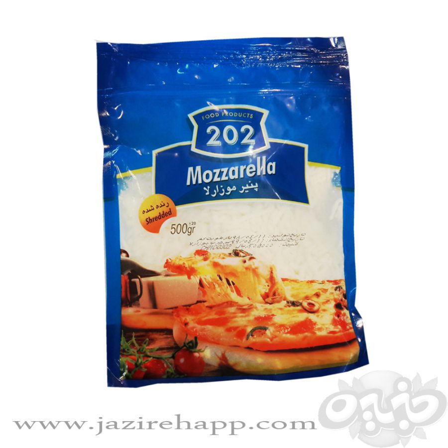 ۲۰۲ پنیر پیتزا بسته ای ۵۰۰ گرمی(نجم خاورمیانه)