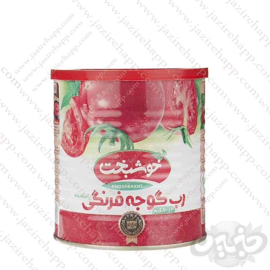 خوشبخت رب گوجه فرنگی قوطی۸۰۰ گرمی(نجم خاورمیانه)