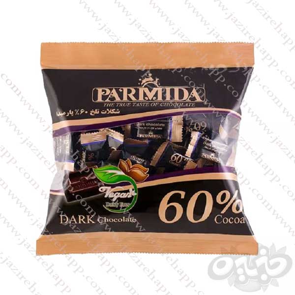 پارمیدا شکلات تلخ 60% بسته سلفونی 220 گرم(نجم خاورمیانه)
