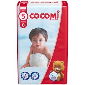 کوکومی پوشک کامل بچه لوسیون دار با لایه تنفسی سایز ۵ بسته ۸ عددی(نجم خاورمیانه)