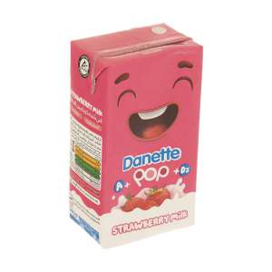 دنت شیر طعم دار توت فرنگی غنی شده 125 سی سی با ویتامین A D(نجم خاورمیانه)