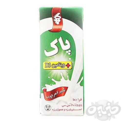 پاک شیر کم چرب ۲۰۰CC غنی شده با ویتامین D