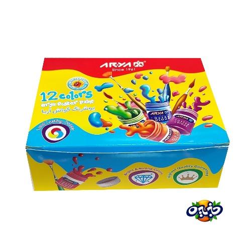 آریا گواش ۱۲ رنگ جعبه مقوائی
