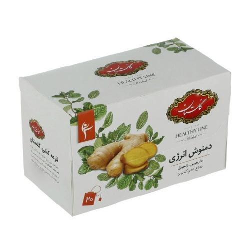 گلستان دمنوش مخلوط گیاهی انرژی با طعم زنجبیل۲۰ عددی هلتی لاین