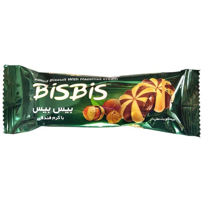 بیس بیس  بیسکویت کرم فندقی نادری سلفون 60 گرم
