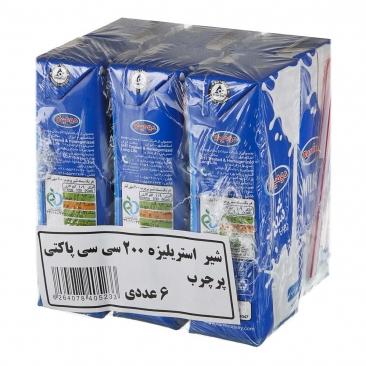 دومینو شیر پر چرب استریلیزه ۲۰۰ سی سی(پک ۶ تایی)