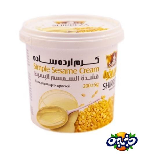 شیررضا کرم ارده ۲۰۰ گرمی ساده