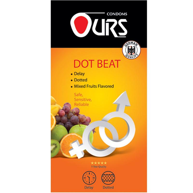 Dot Beat کاندوم تاخیری خاردار چند میوه  اورز 12 عددی