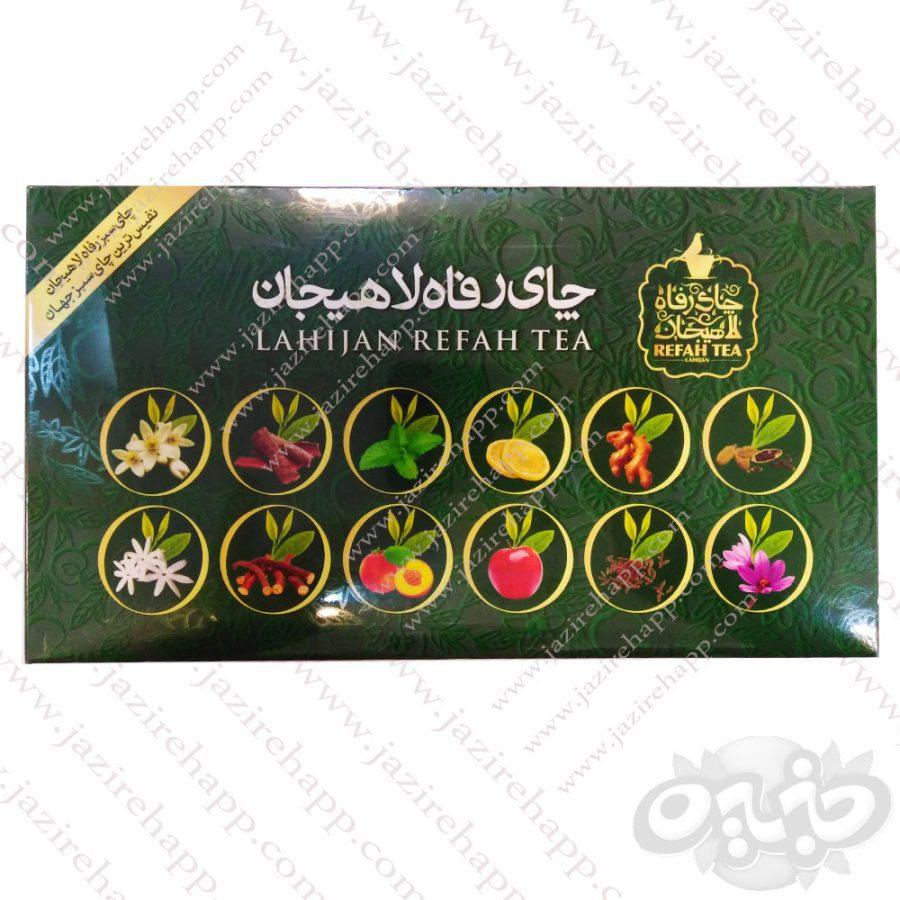 رفاه چای سبز تی بگ ۱۲ طعم ۶۰ عددی