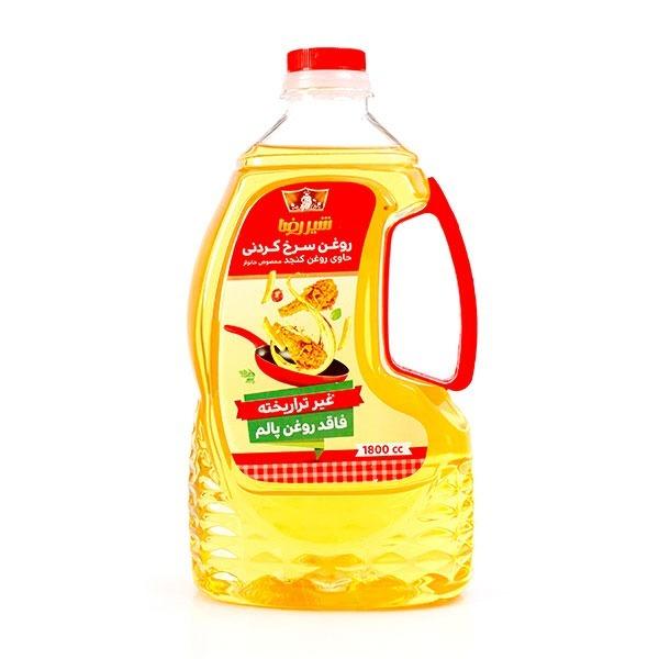 شیررضا روغن سرخ کردنی حاوی روغن کنجد 1800 سی سی