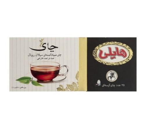هایلی چای تی بگ ساده خارجی ۲۵ عدد ۲ گرمی