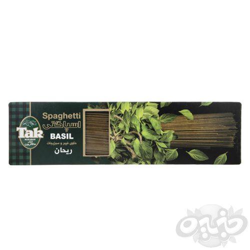 تک ماکارون اسپاگتی ریحان فیبردار جعبه 500 گرمی