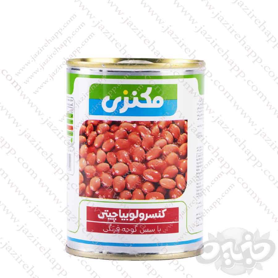 مکنزی کنسرو لوبیا با سس گوجه ۳۸۰ گرمی