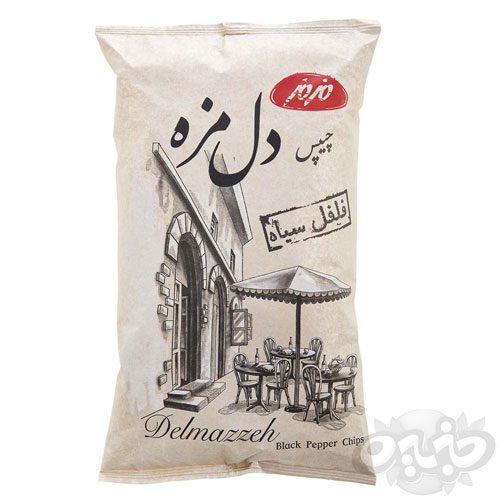مزمز چيپس سنتی فلفل سیاه دل مزه 180گرمی