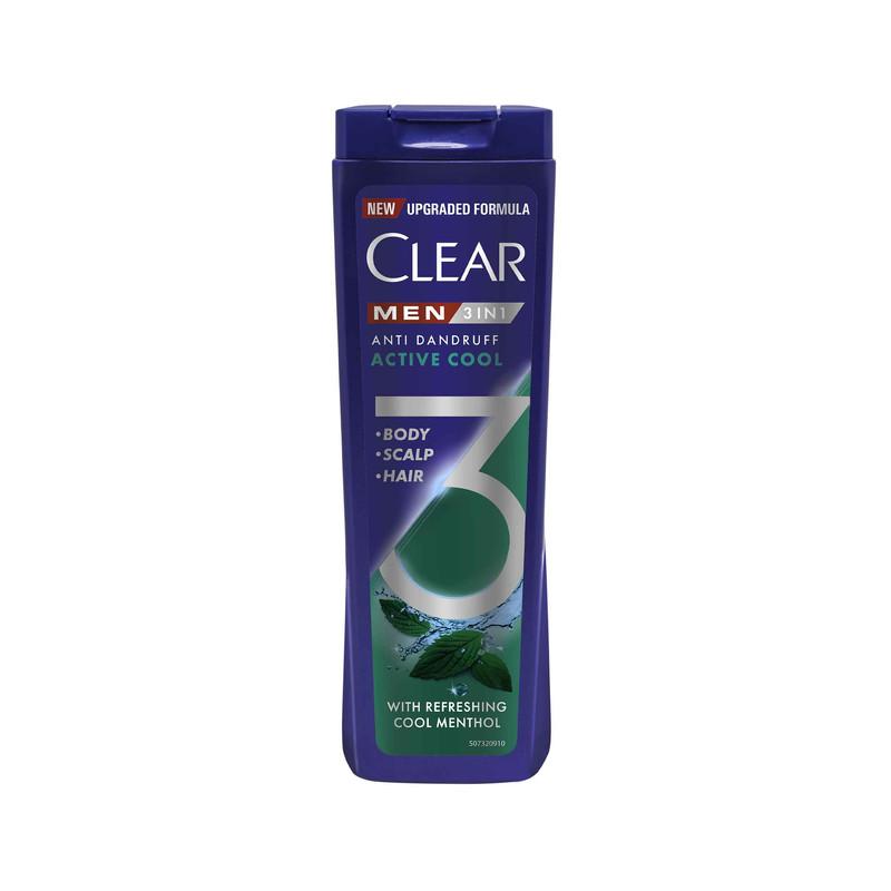 کلییرشامپوموضدشوره، خنک کننده فعال 3x1، ویژه آقایان 200ml