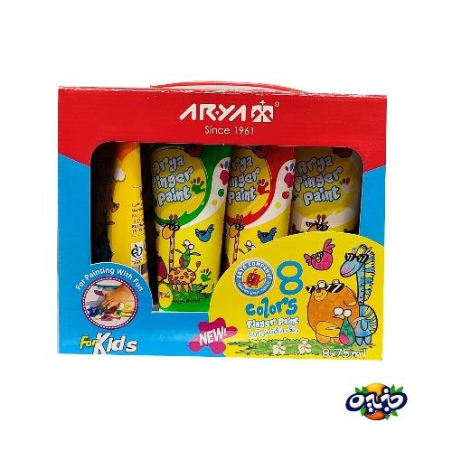 آریا رنگ انگشتی ۸ رنگ تیوپی