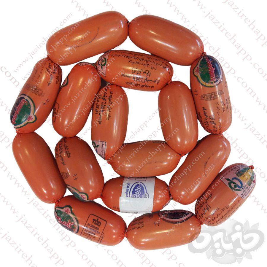 کامپوره سوسیس کوکتل مرغ ۵۵% فله کیلویی