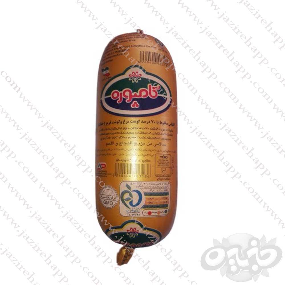 کامپوره کالباس خشک ۷۰% مخلوط گوشت مرغ و گوشت قرمز فله کیلویی