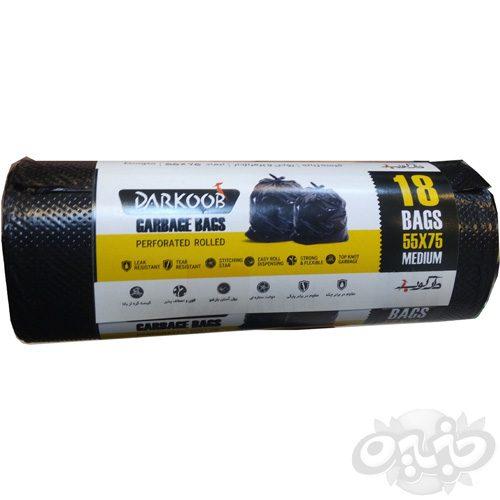دارکوب کيسه زباله رولی پرفراژدار مشکی متوسط 18برگي 75*55