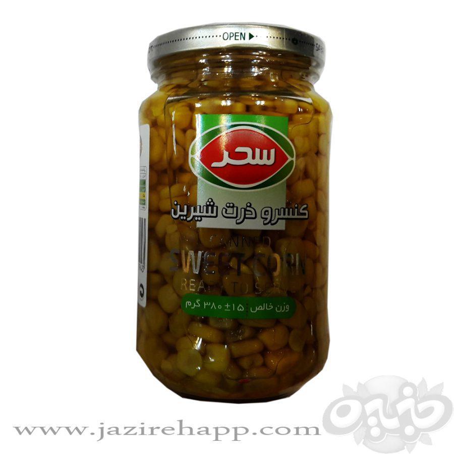 سحر کنسرو شیشه ای ذرت ۳۸۰ گرمی