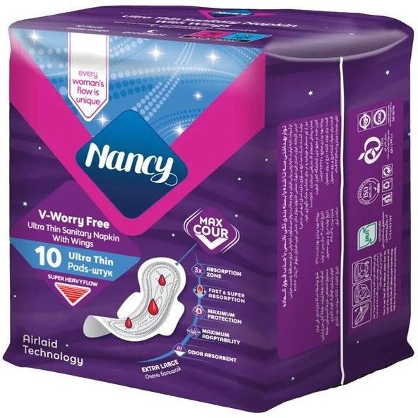 نانسی نوار بهداشتی  فلاف  نازک خیلی بزرگ 10 عددی