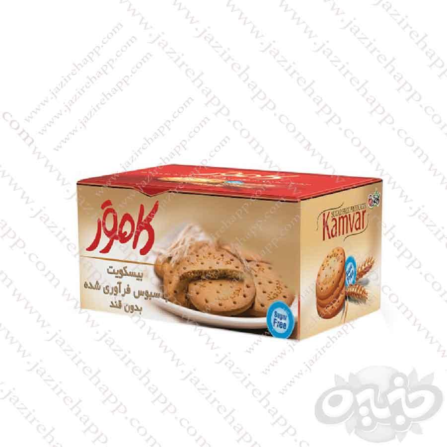 کامور بیسکویت با سبوس فرآوری شده بدون قند