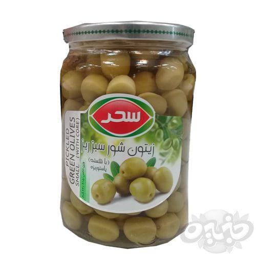 سحر زیتون شور ریز شیشه ۶۴۰ گرم